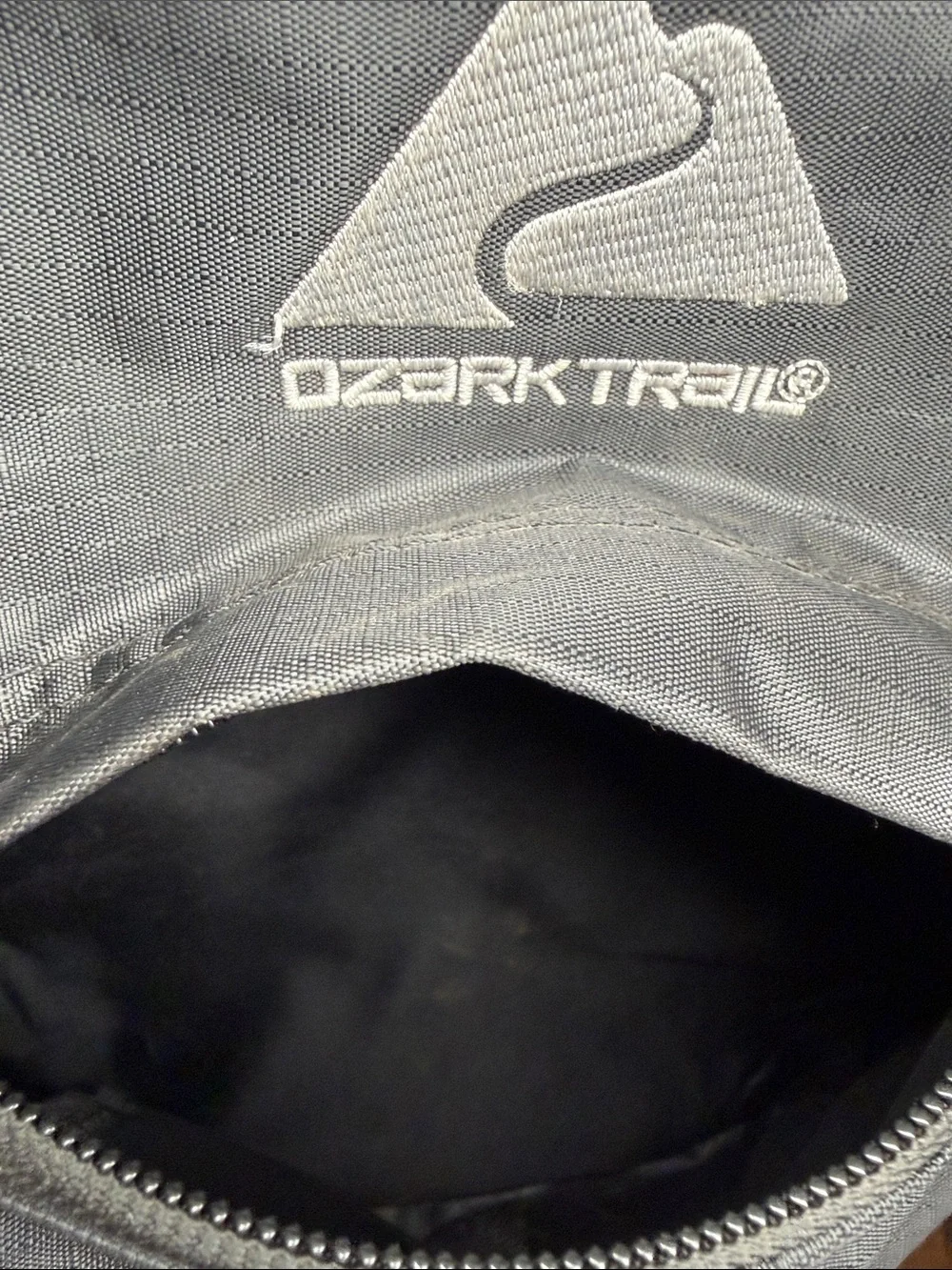Ozark Trail Black and Gray Men's Backpack with Logo